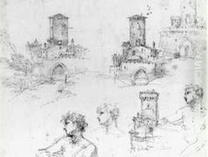 Etudes De Fortifications Et De Personnages by Donato Creti