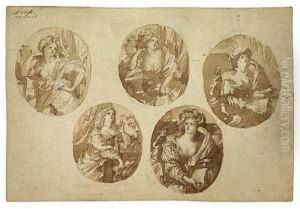 Five Studies For An Oval Composition Of A Half-lengthsibyl