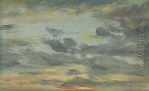 Sky Study, Sunset, 1821-22 by John Constable