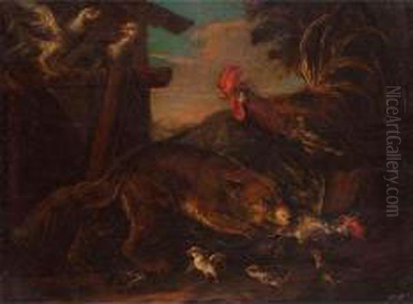 Volpe Che Caccia Le Galline - view 1