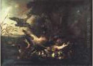 Paysage De Marecage Anime De Canards by Angelo Maria Crivelli, Il Crivellone