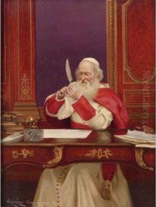 Sharpening The Quill by Georges Croegaert