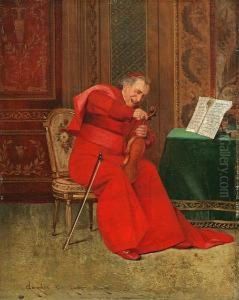 Tuning The Violin by Georges Croegaert