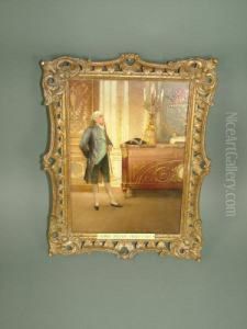 Portrait Of A Gentleman Standing In An Elegant Interior Portrait Of A Gentleman Standing In An Elegant Interior