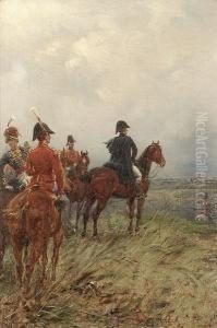 Wellington At Waterloo by Ernest Crofts