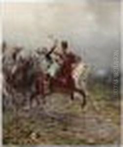 Scots Greys At Waterloo by Ernest Crofts