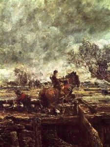 Study for The Leaping Horse (detail) by John Constable