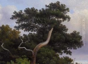 Sudbayerische Landschaft Mit Blick by Georg Heinrich Croll Crola