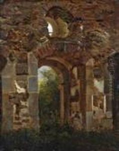 Tordurchgang In Der Ruine Des Heilig-kreuz-klosters Bei Meissen. by Georg Heinrich Croll Crola