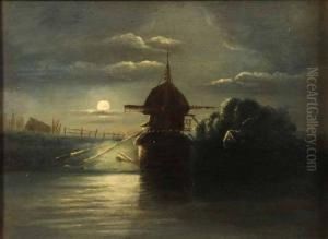 Moonlit
Landscape With Windmill
