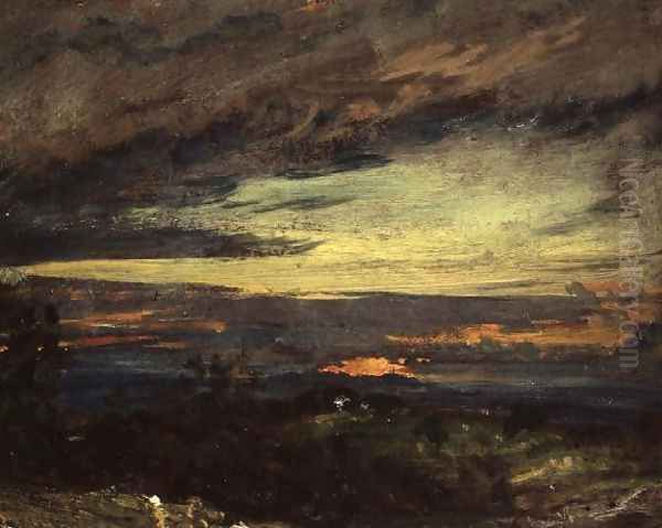 Sunset study of Hampstead, looking towards Harrow - view 1