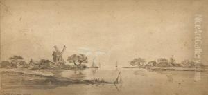 On The Norfolk Broads by John Berney Crome