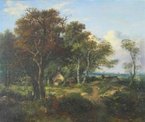A Woodland Cottage by John Berney Crome