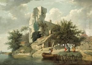 A View Of Netley Abbey, Hampshire by John Berney Crome