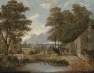 The Farm Pond by John Berney Crome