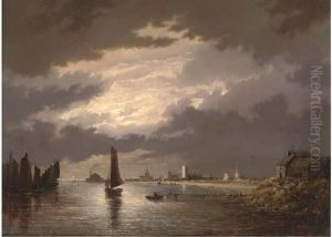 Great Yarmouth By Moonlight by John Berney Crome