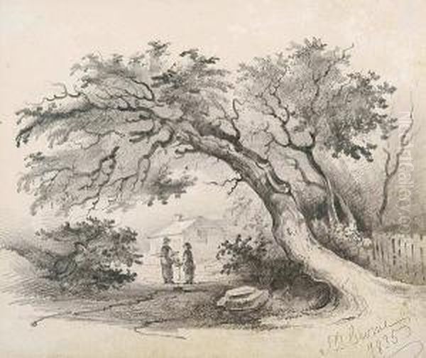 Figures Under A Spreading Tree - view 1