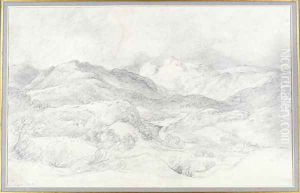 Langdale Pikes from Elterwater, 4th September 1806 by John Constable