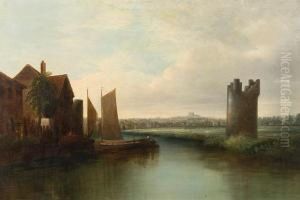 The River Wensum With Norwich Beyond by William Henry Crome