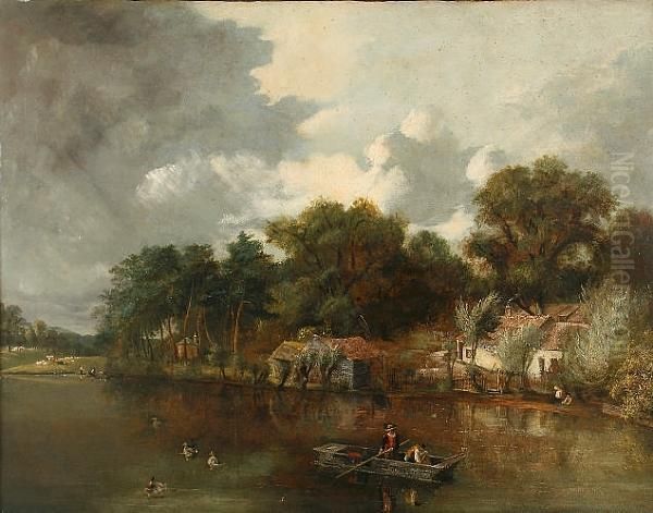 Punt In A River Landscape - view 1