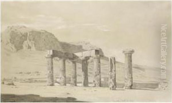 A View Of The Ruins And Temple At Corinth - view 1