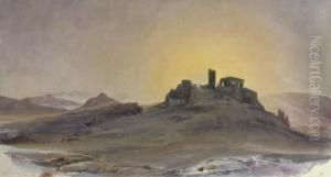 The Acropolis Of Athens At Sunset by Thomas Hartley Cromek