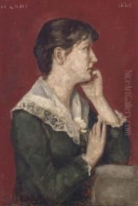 Portrait De Madame D'adhemar by Henry Cros