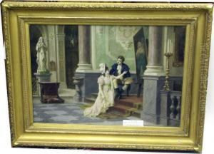 Konstnarspar I Interior. by Luigi Crosio