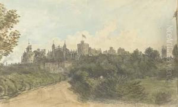 A View Of Windsor Castle From Clewer Lane - view 1