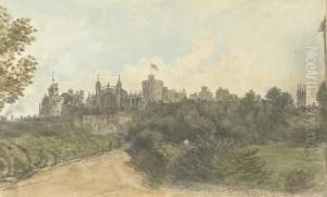 A View Of Windsor Castle From Clewer Lane by Dr. William Crotch