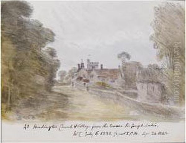 Headington Church And Village
From The Terrace Of Sir Joseph Lock's; The Gardener's Boy At Sir Joseph
Lock's At Headington - view 1