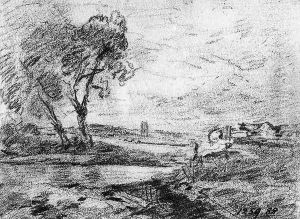 View of a Winding River 2 by John Constable