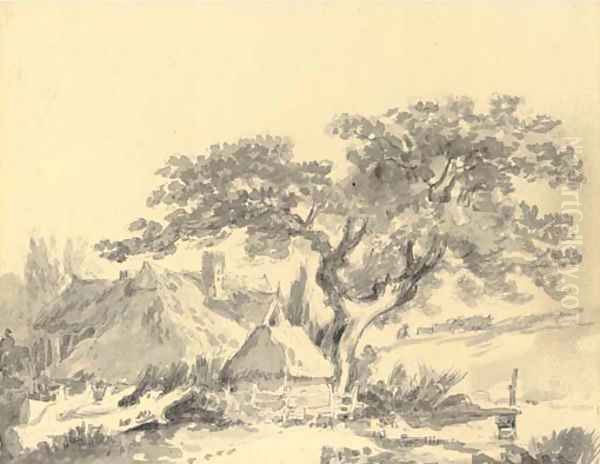 A cottage in a wooded landscape - view 1