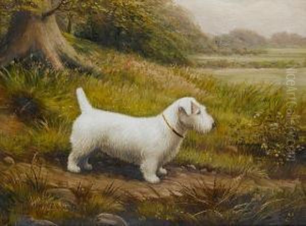 A White Sealyham In A Landscape - view 1