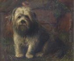 Portrait Of A Terrier by Henry Crowther