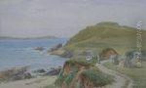 Figures On A Coastalpath by William Edwards Croxford