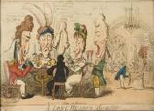 A Long Headed Minuet; A Long Headed Assembly by George Cruickshank