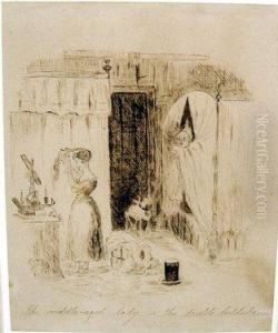 The Middle-aged Lady In The Double Bedded Room by George Cruickshank