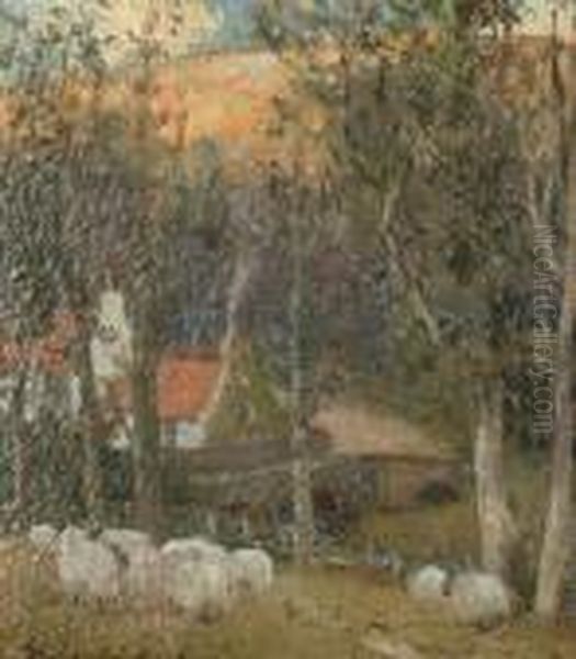 Sheep By A Bridge - view 1