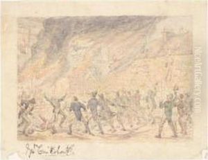 Surprise Of The Barrack Of Prosperous by George Cruickshank