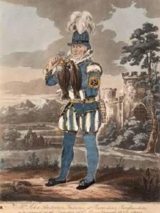 Mr John Anderson, Falconer, At Barrochaw, Renfrewshire by Isaac Cruikshank