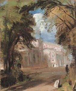 St Mary's Church, East Bergholt, sketch by John Constable