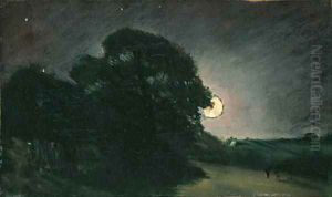 The edge of a heath by moonlight by John Constable