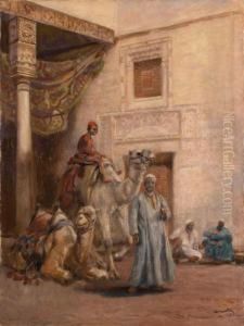 Streetscene In Cairo by Karoly Cserna