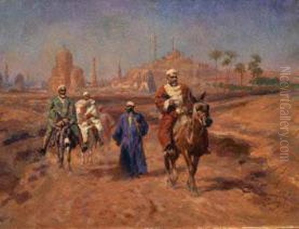 Paesaggio Mediorientale Con Figure - view 1