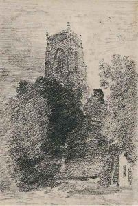 The tower of St. Michael's, Framlingham, Suffolk by John Constable