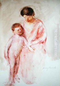 Woman with a Nude Boy at her Side