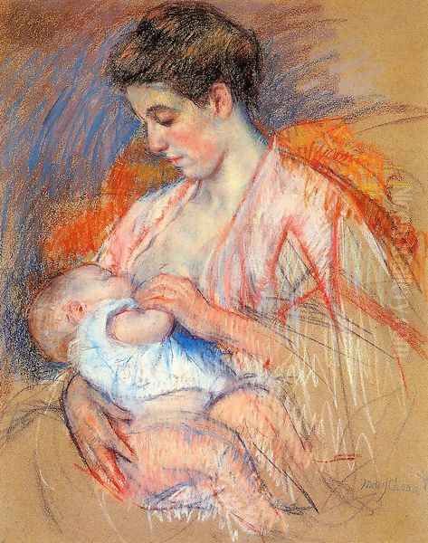 Mother Jeanne Nursing Her Baby - view 1