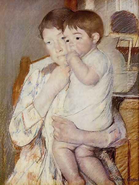 Baby in His Mother's Arms, Sucking His Finger - view 1
