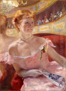 Woman With A Pearl Necklace In A Loge